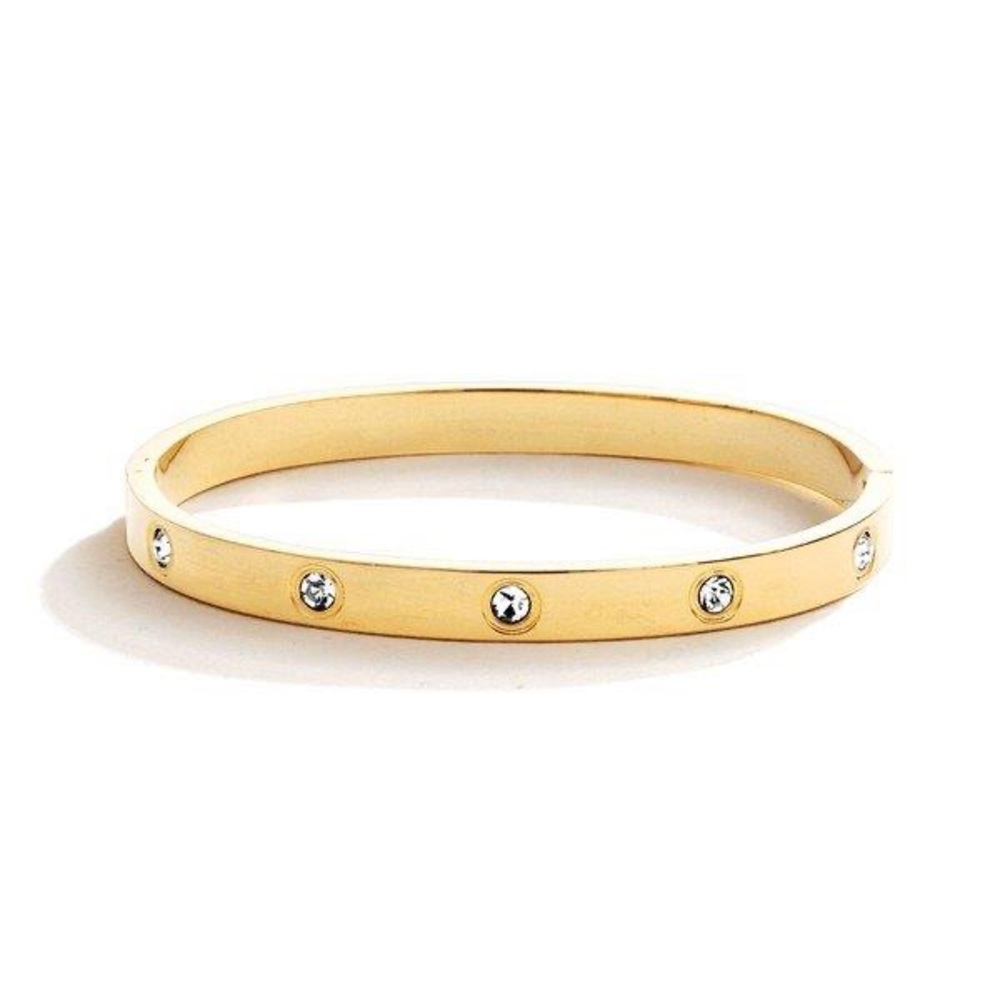 Bracelet - Cubic zirconia hinged bangle